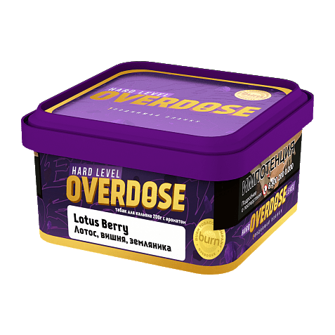 Табак Overdose - Lotus Berry (Лотос, Вишня, Земляника, 200 грамм) купить в Томске